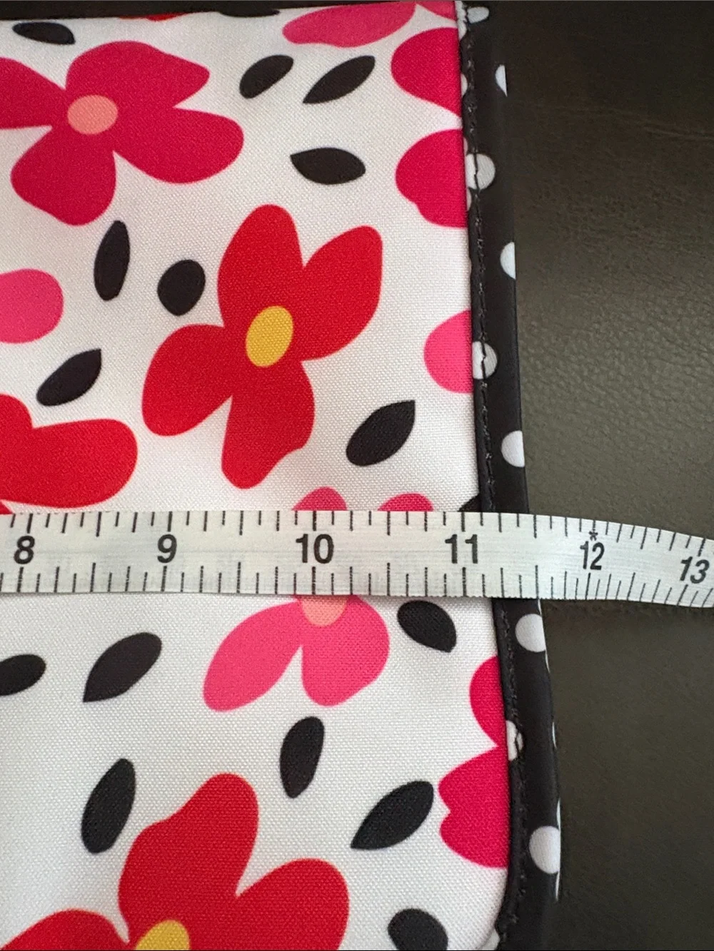 Hanging Travel Organizer with Pink & Red Floral Print